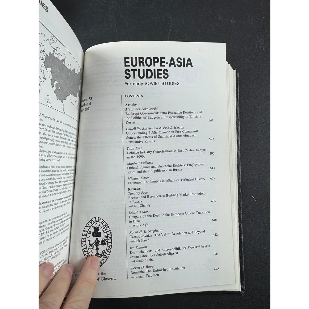 Europe-Asia Studies‎ Vol 53 Nos 1-4 2001 Bound Journal Soviet History Politics